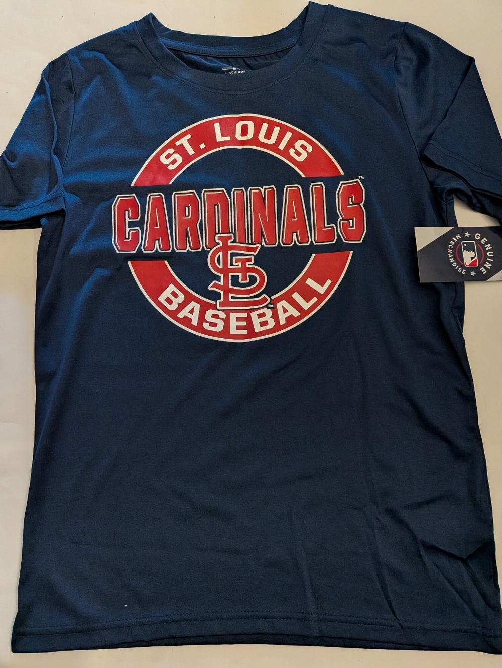 New Boys St. Louis Cardinals Baseball Drifit Short Sleeve T-shirt Size 10/12 L